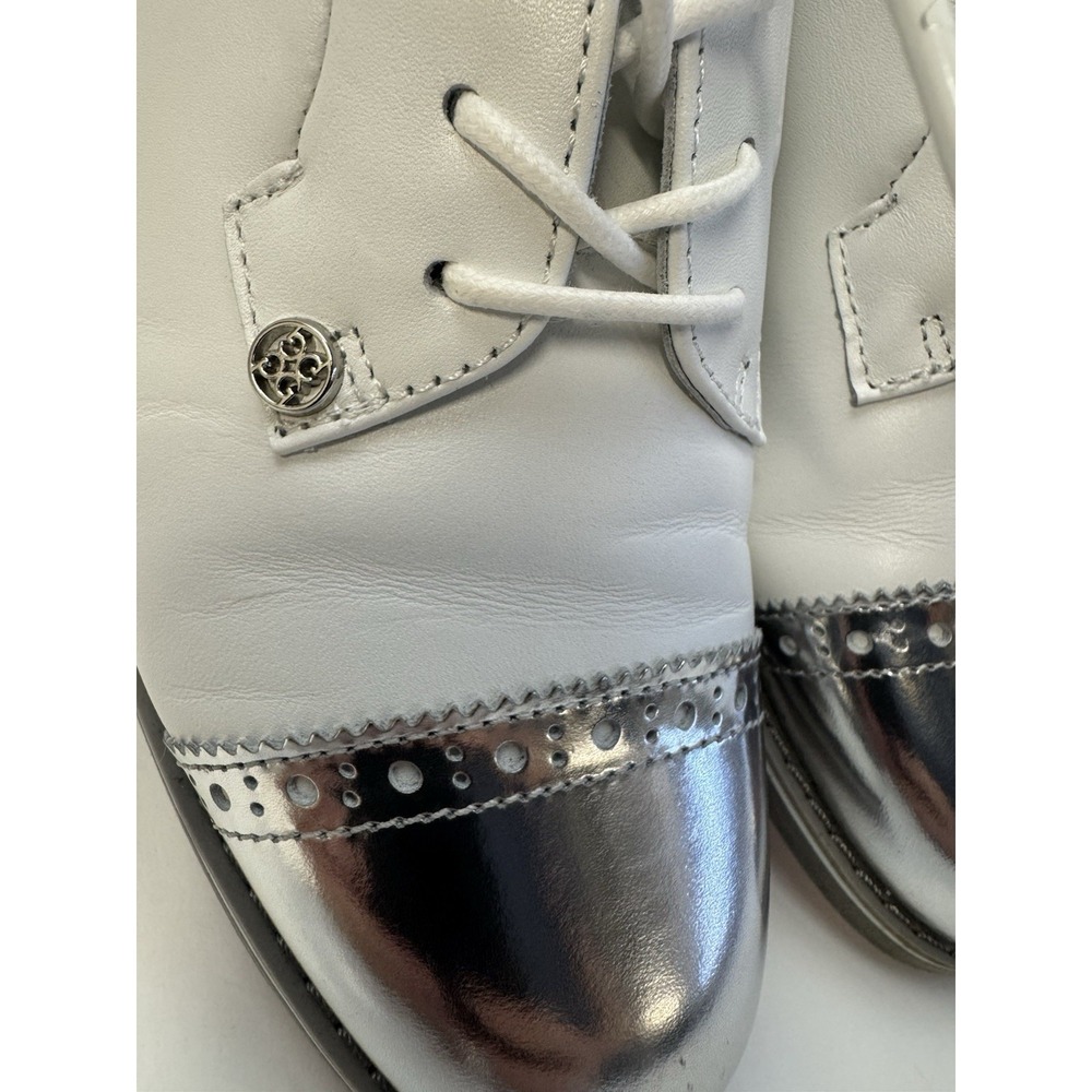New G/FORE Gallivanter Cap Toe White Snow / Sharkskin Golf Shoes Size 7.5 NIB - Picture 6 of 10
